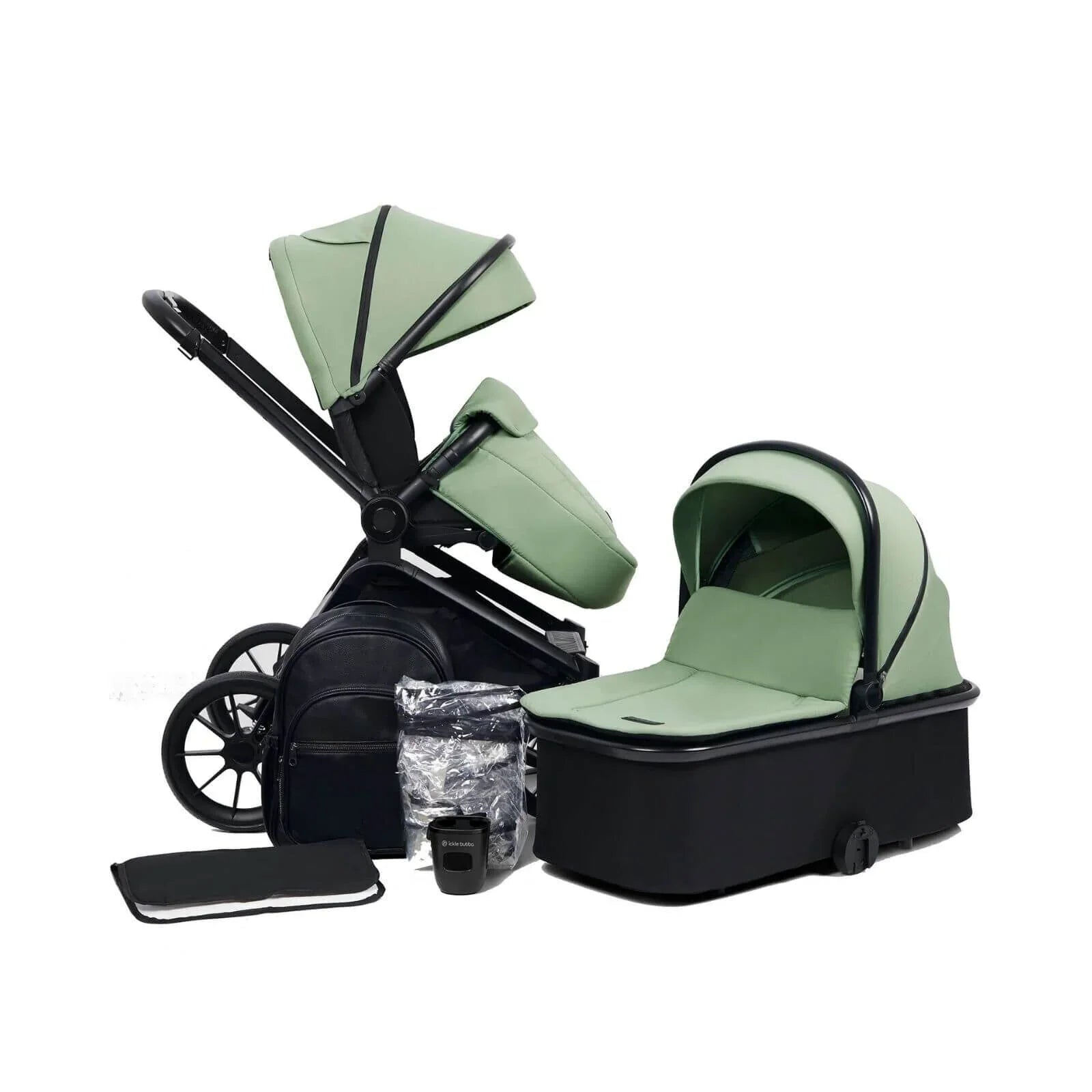 Ickle Bubba Altima Pram 9 pcs - Sage Green