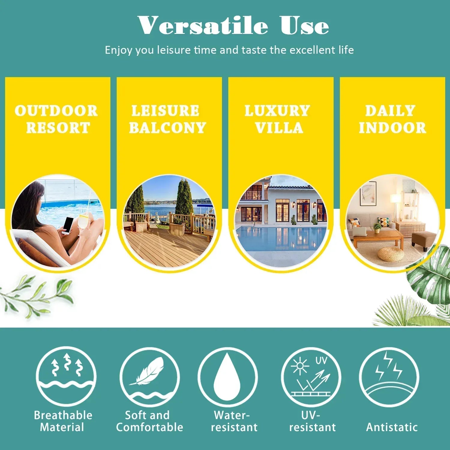 Rattan Sun Lounger 2 Seater Day Bed-Brown - Bobobiy