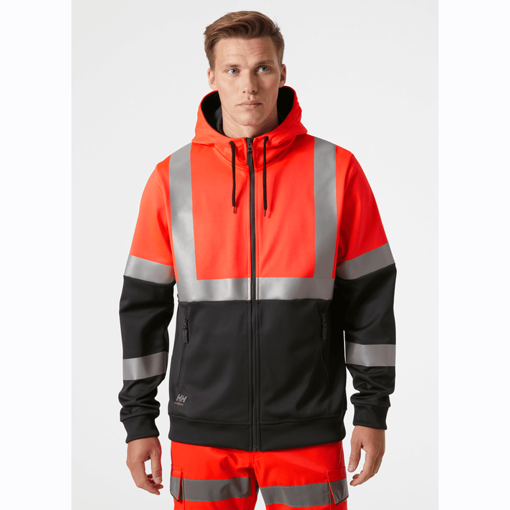 Helly Hansen 79259 Addvis Hi-Vis Zip Hoodie Sweatshirt