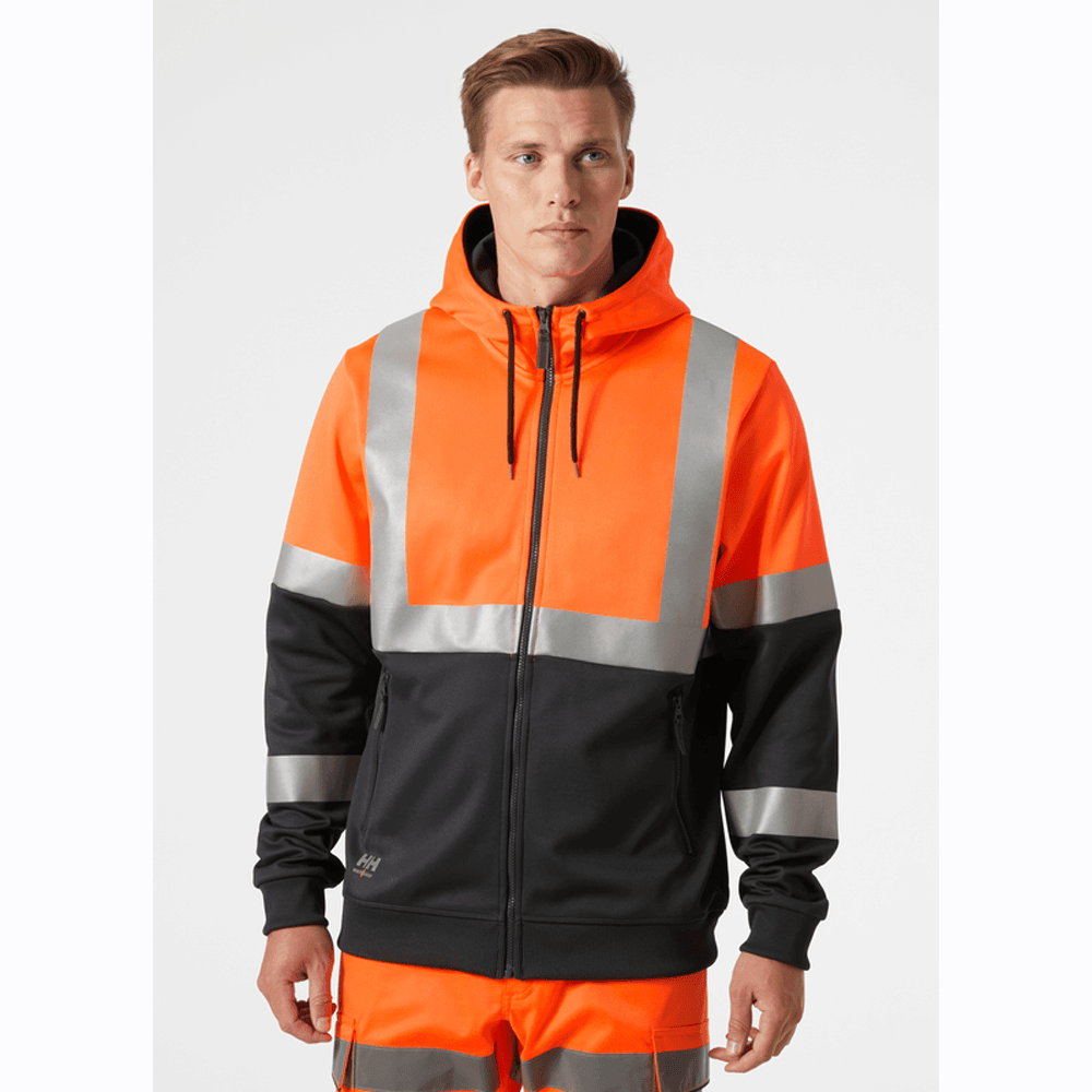 Helly Hansen 79259 Addvis Hi-Vis Zip Hoodie Sweatshirt
