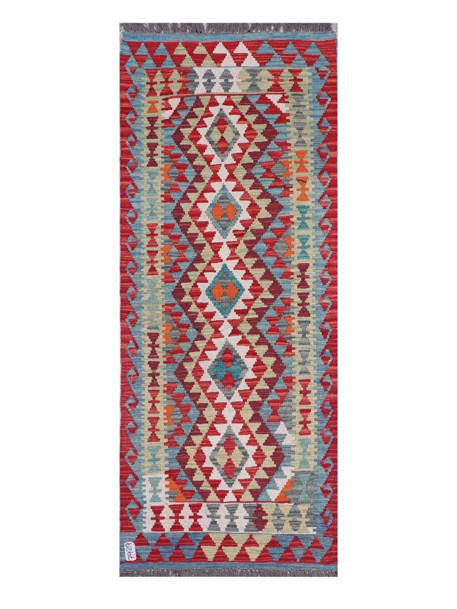 Maimana Afghanistan Kilim Rug - 198 x78 cm - Handmade