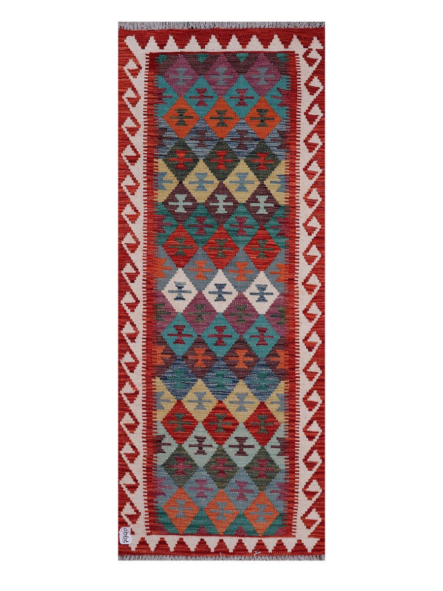 Maimana Afghanistan Kilim Rug - 190 x73 cm - Handmade