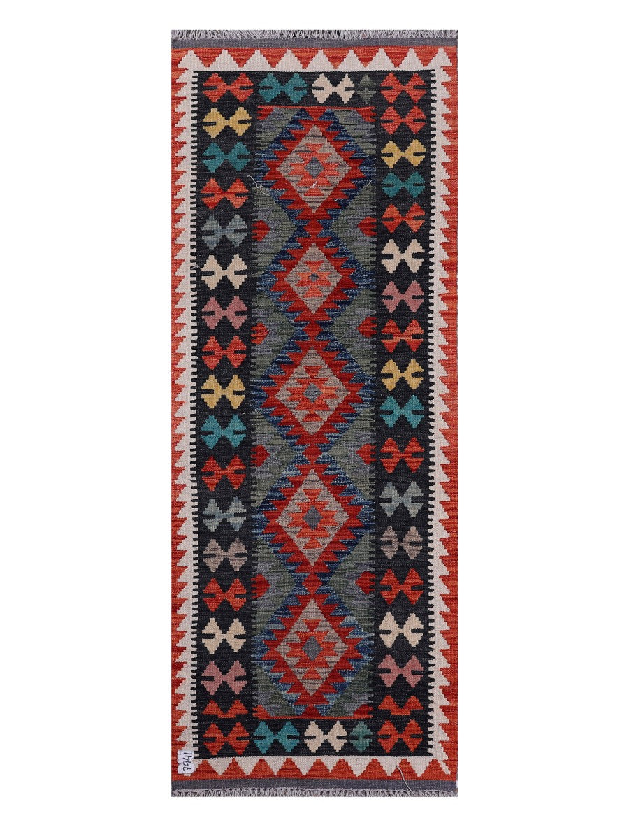 Maimana Afghanistan Kilim Rug - 187 x69 cm - Handmade