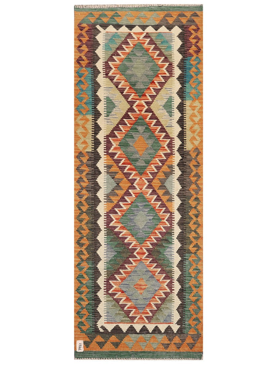 Maimana Afghanistan Kilim Rug - 191 x71 cm - Handmade