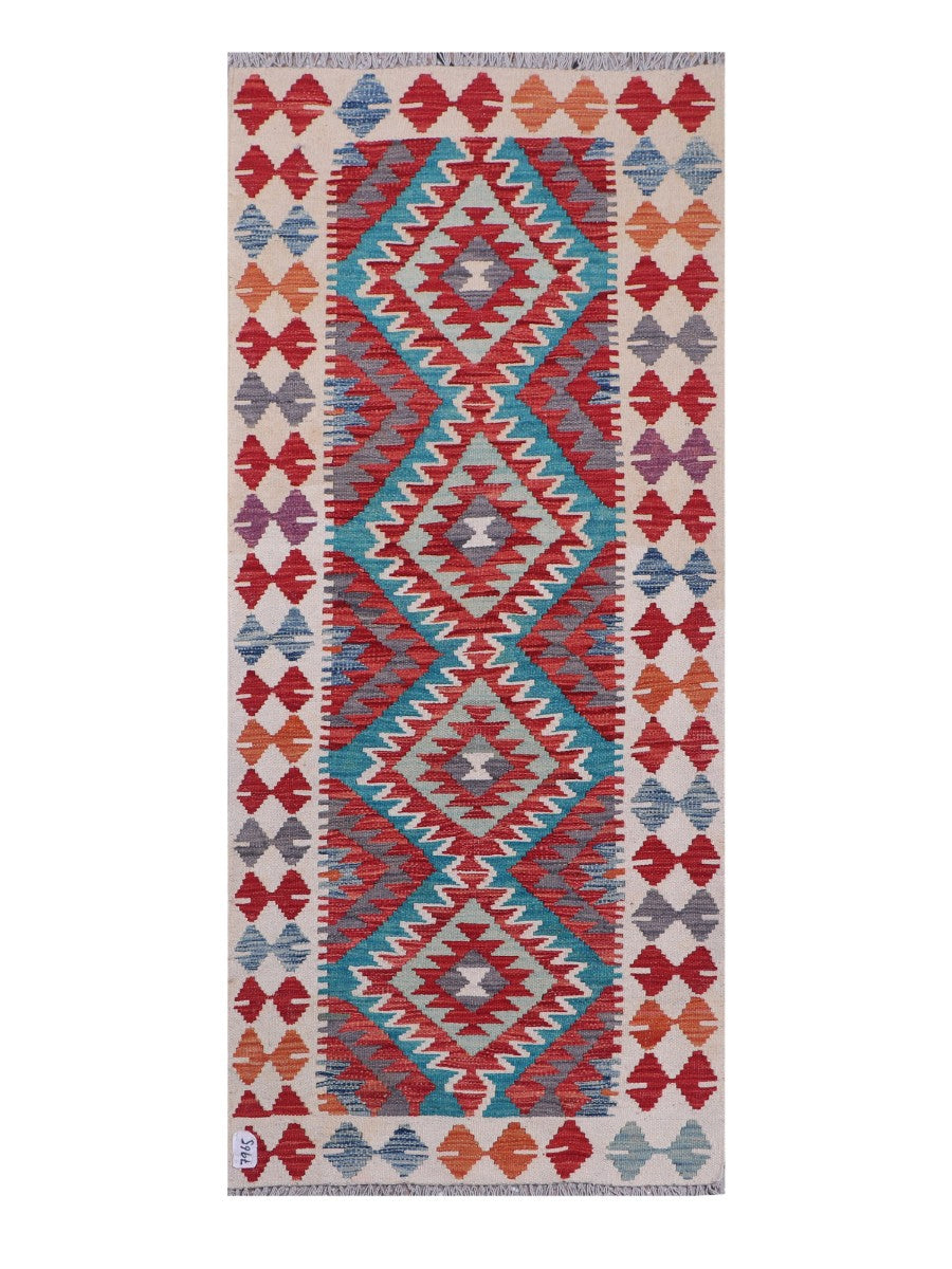 Maimana Afghanistan Kilim Rug - 184 x80 cm - Handmade