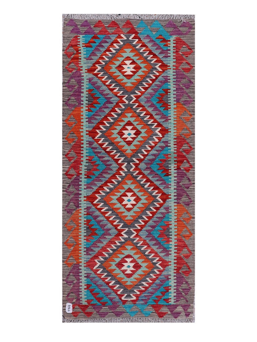 Maimana Afghanistan Kilim Rug - 184 x79 cm - Handmade