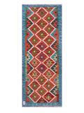 Maimana Afghanistan Kilim Rug - 189 x74 cm - Handmade