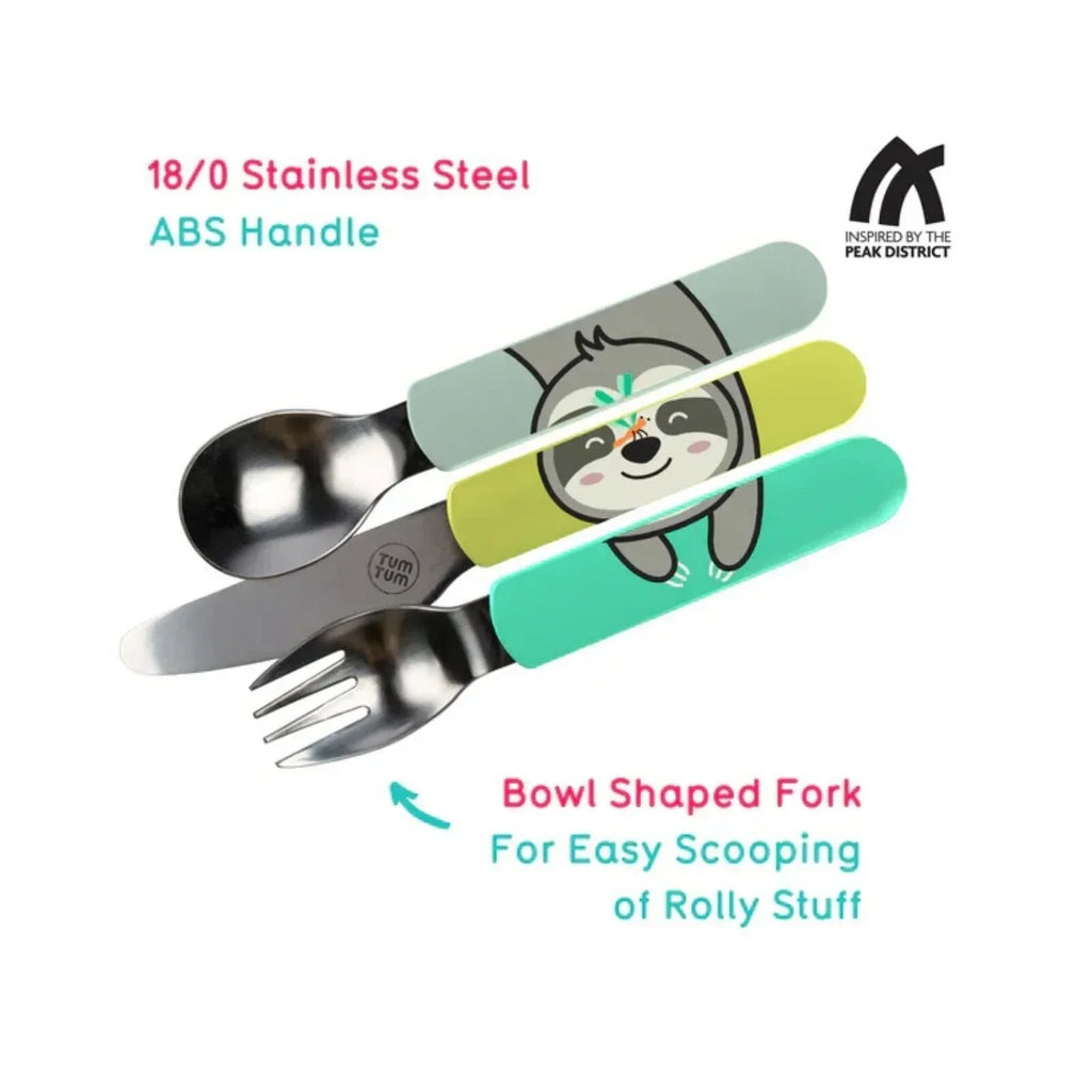 TUM TUM Travel Cutlery Set with Case - Stanley Sloth - Bobobiy