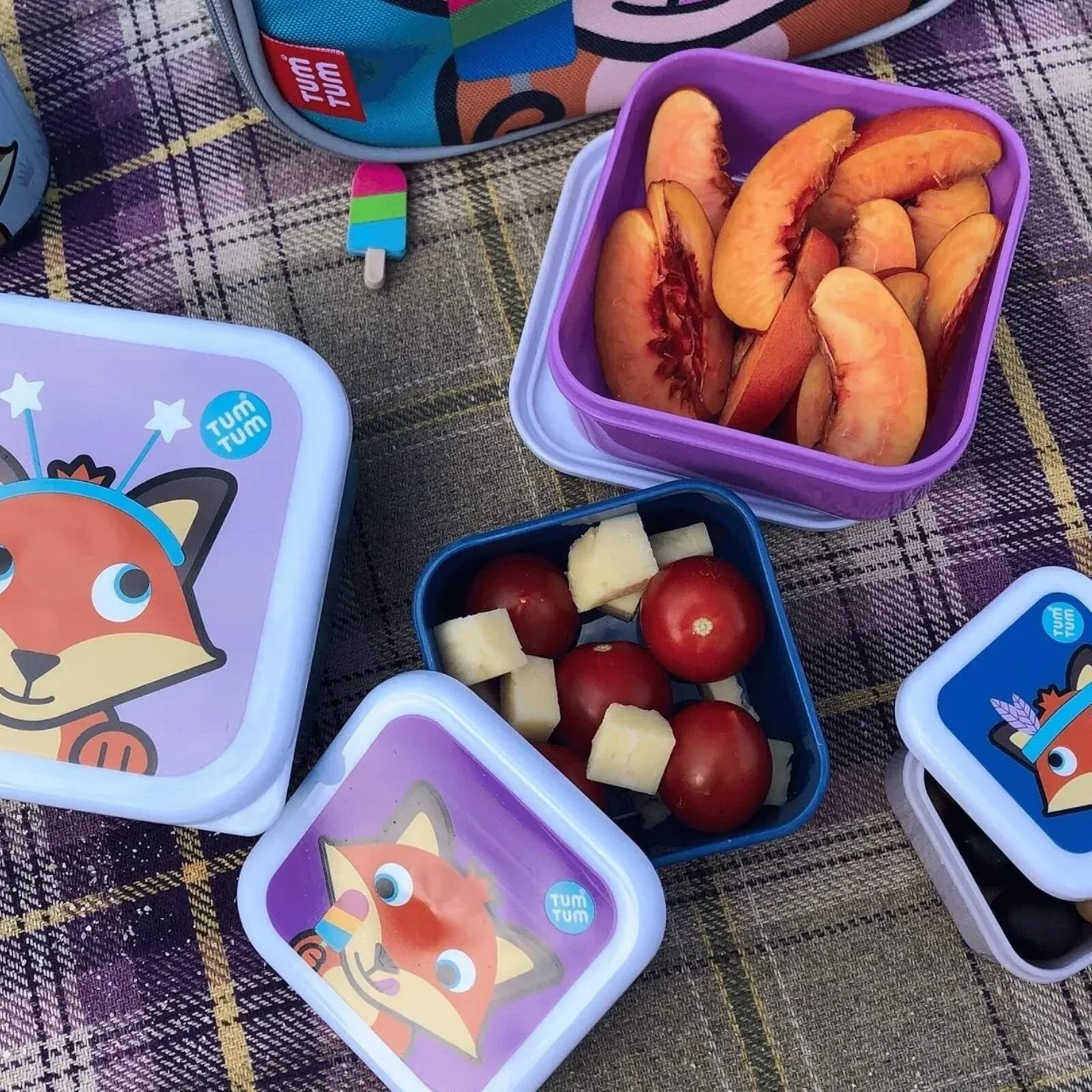 TUM TUM Nesting Snack Pots Pack of 4 - Felicity Fox - Bobobiy