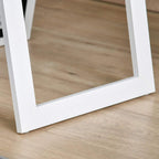 White mirror frame corner with sturdy base