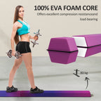 Purple EVA foam balance beam with interlocking fold sections