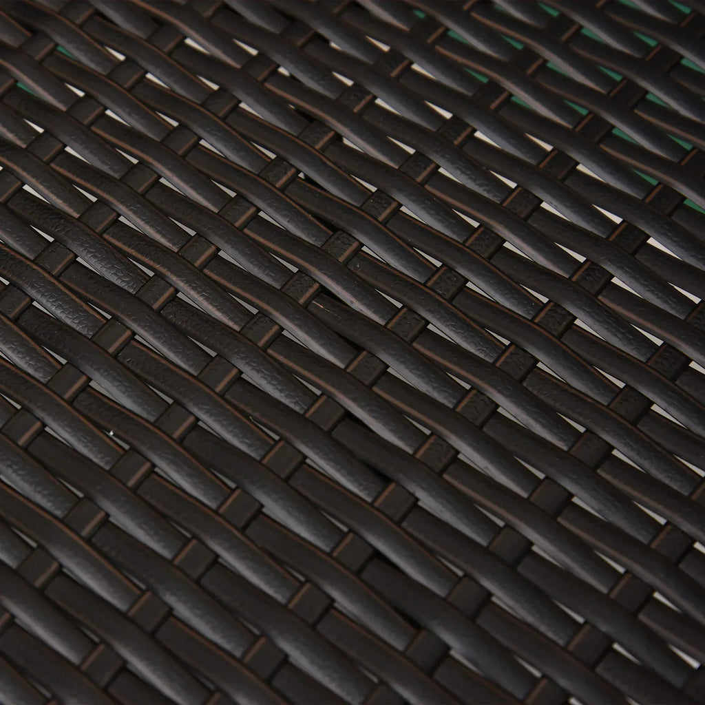 2 Pieces Outdoor PE Rattan Dining Chairs Set with Cushion, Garden Armchair with Armrests, High Backrest, Metal Frame Patio Wicker Furniture, Coffee - Bobobiy