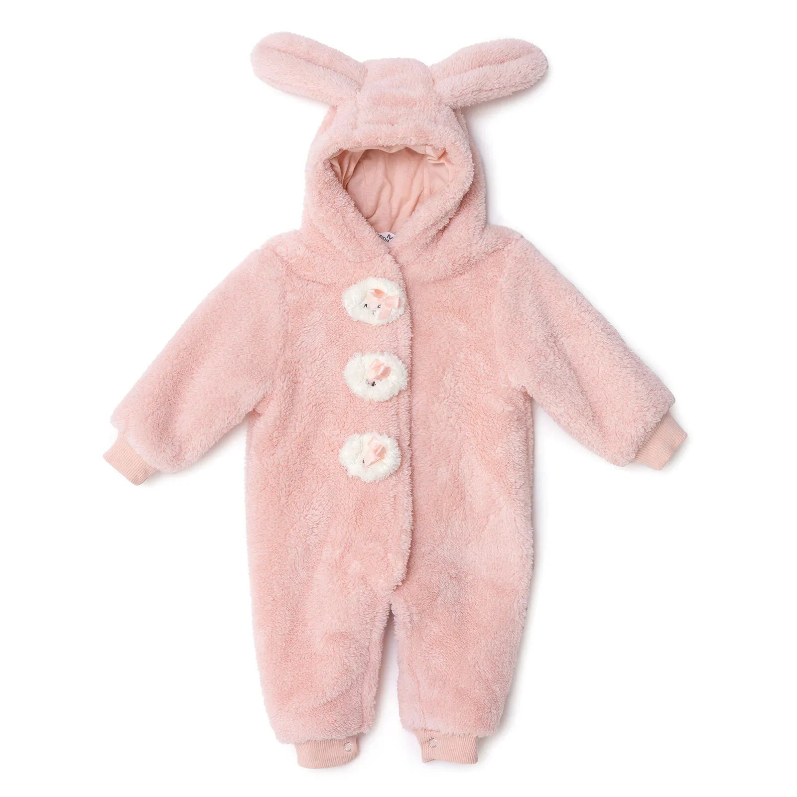 Midimod Newborn Welsoft Footless Jumpsuit - Pink