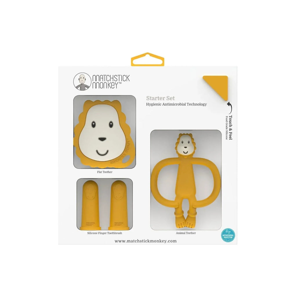 Matchstick Monkey Lion Teething Starter Set - Bobobiy