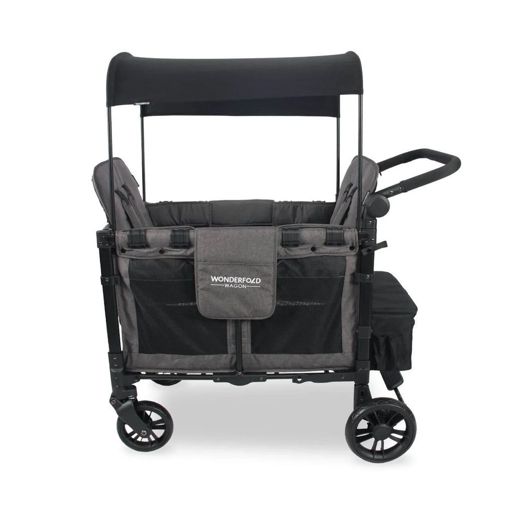 Wonderfold W2 Elite Double Stroller Wagon - Charcoal Grey