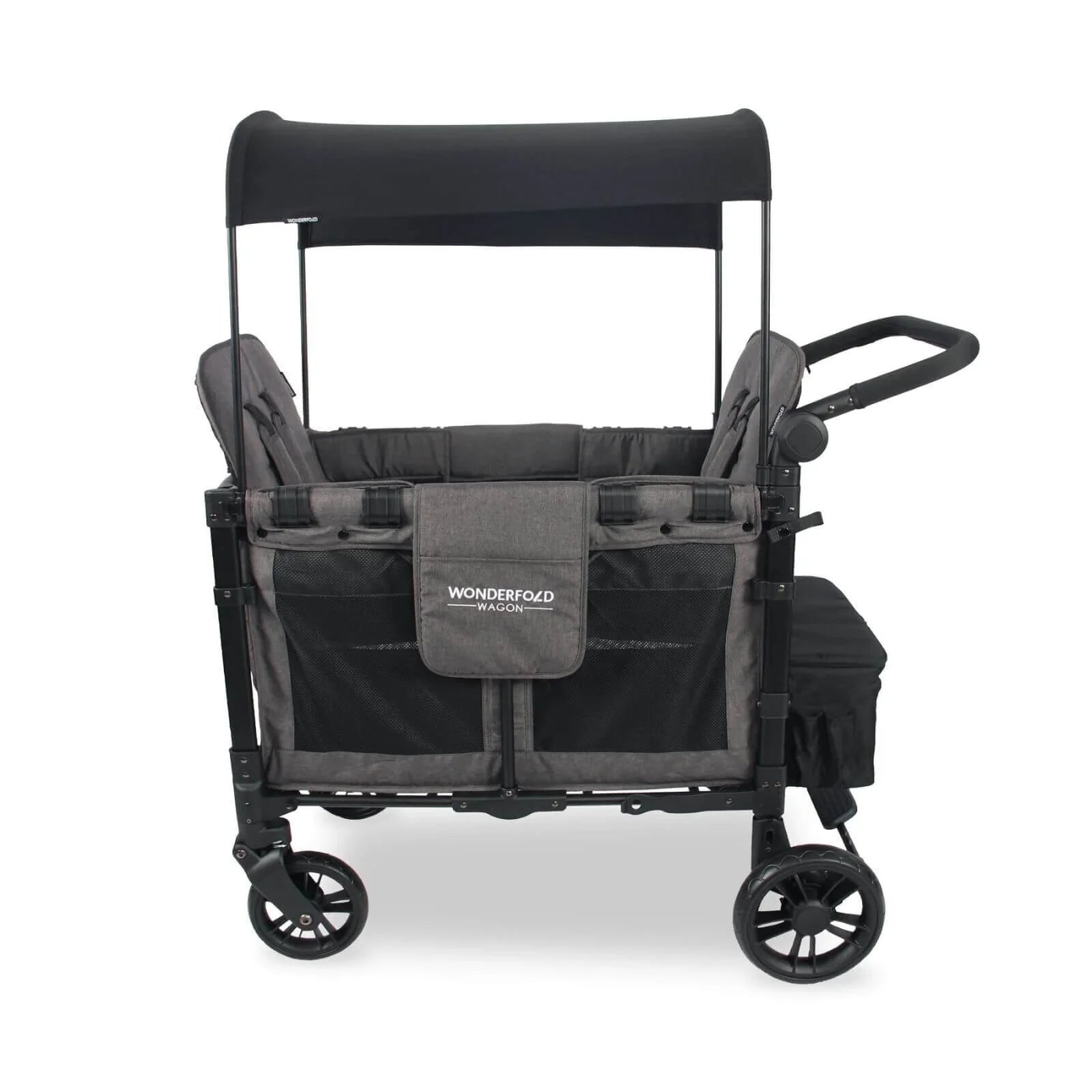Wonderfold W2 Elite Double Stroller Wagon - Charcoal Grey