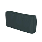 Dark grey rattan sofa back cushion cover with smooth fabric and curved edges