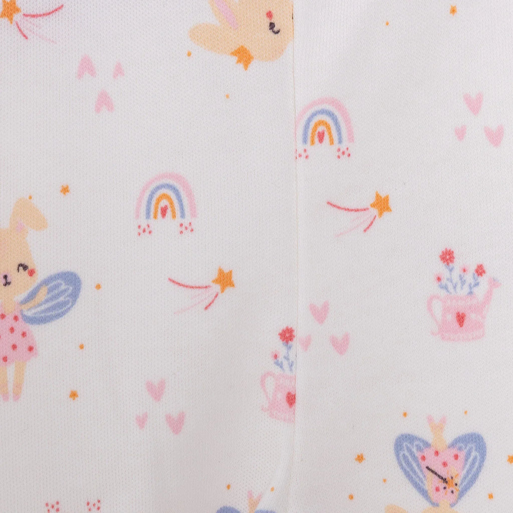 HelloBaby Newborn 2 Pcs Footed Leggings - Pink