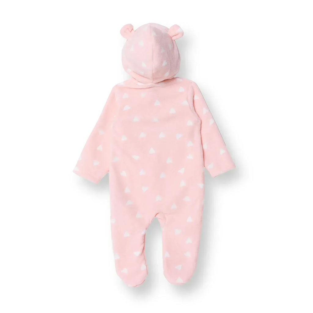 HelloBaby Newborn Polar Footed Jumpsuit - Pink Printed - Bobobiy