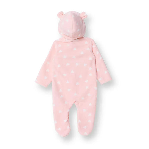 HelloBaby Newborn Polar Footed Jumpsuit - Pink Printed - Bobobiy