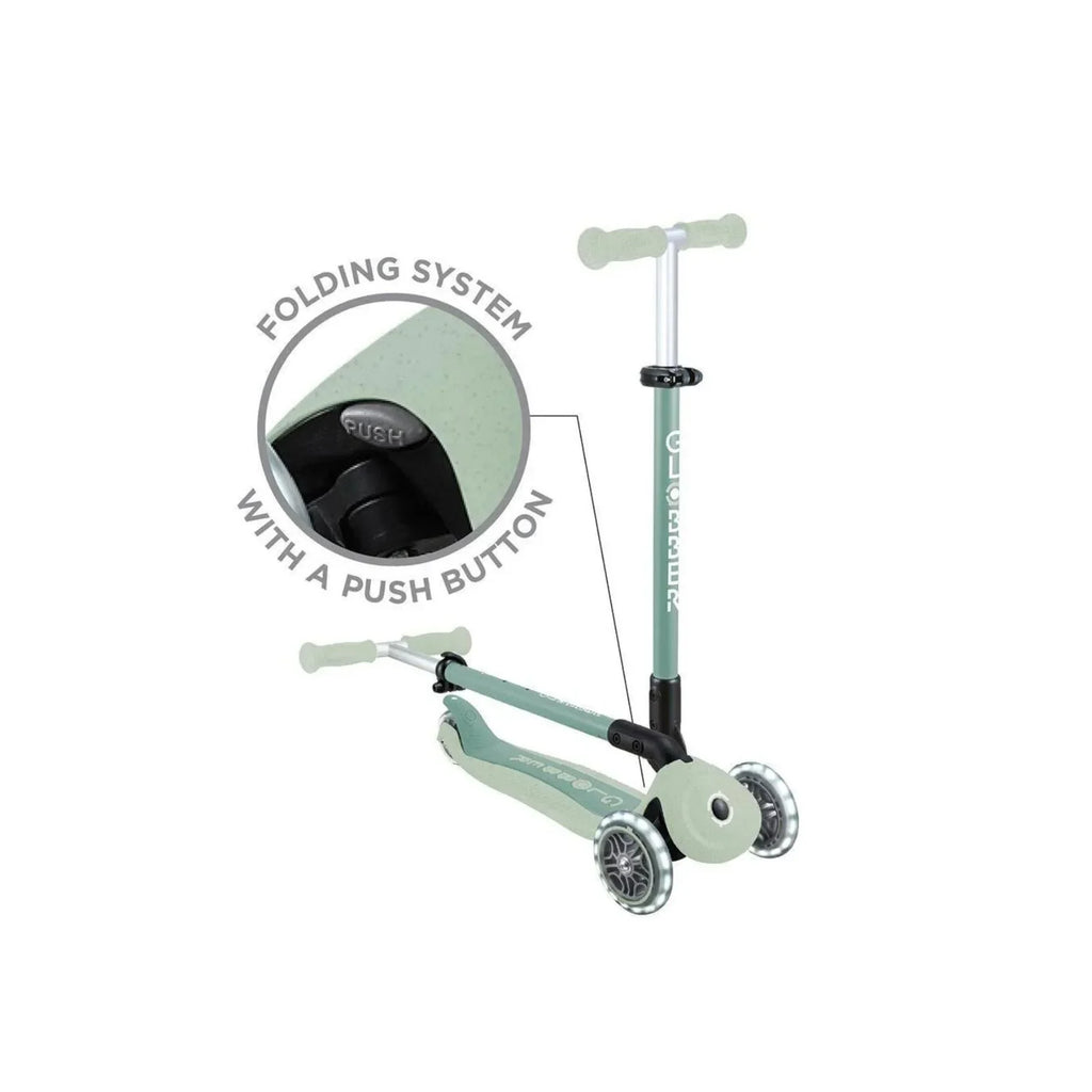 Globber Go Up Active Lights Eco Scooter - Pistachio