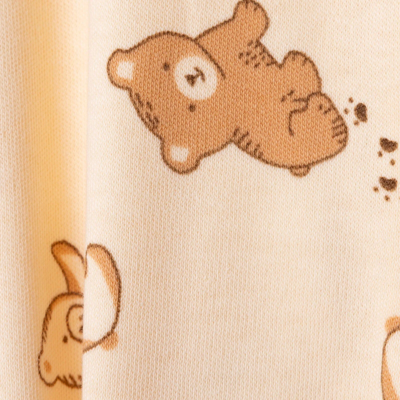 HelloBaby Newborn Footed Jumpsuit - Beige Printed