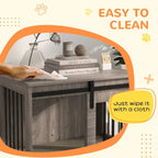 Dog crate furniture with removable cushion and wipe-clean top and front bars