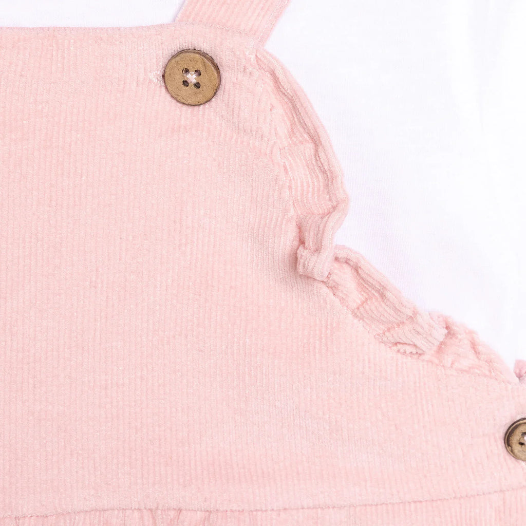 HelloBaby Basic Baby Girl Dungaree - Powder