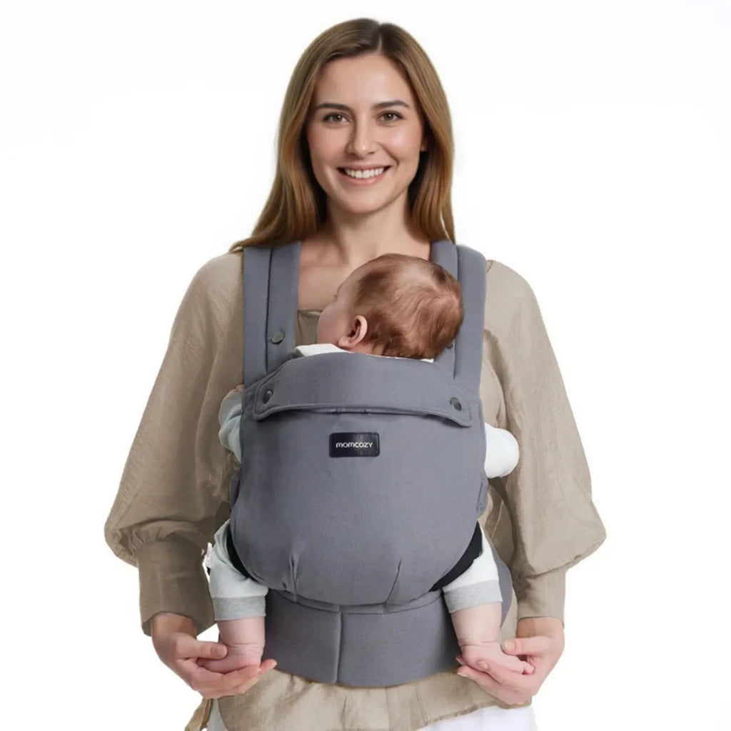 Momcozy Baby Carrier Newborn to Toddler Cotton - Grey