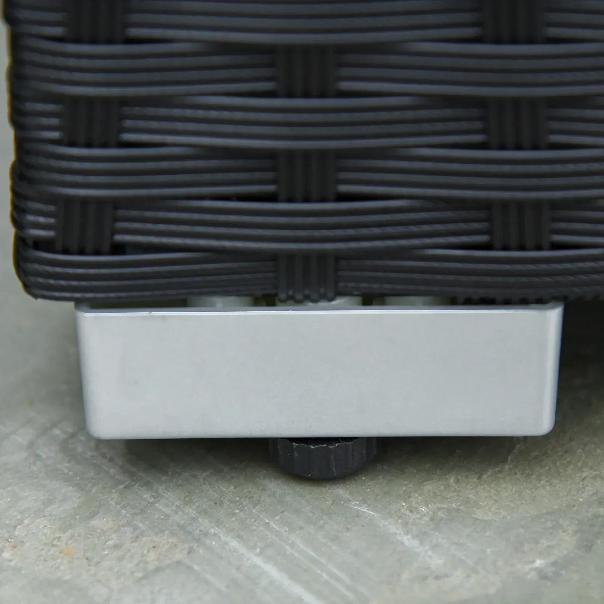 White Rattan Garden Furniture 4-Seater Outdoor Sofa Set with Coffee Table - White - Bobobiy