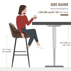 Brown bar stool with backrest and footrest, shown with seat-height proportions for fit