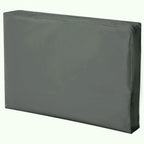 Deep grey rectangular back cushion cover, outdoor replacement with neat seams