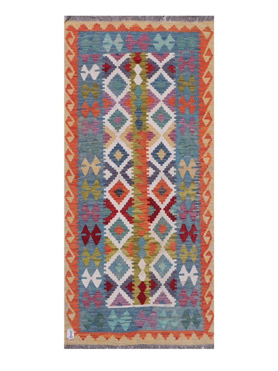 Maimana Afghanistan Kilim Rug - 193 x87 cm - Handmade