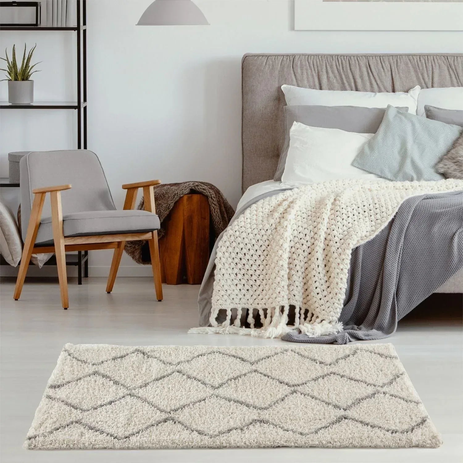 800MoroccanIvoryGreyShaggyRug-21 - Bobobiy