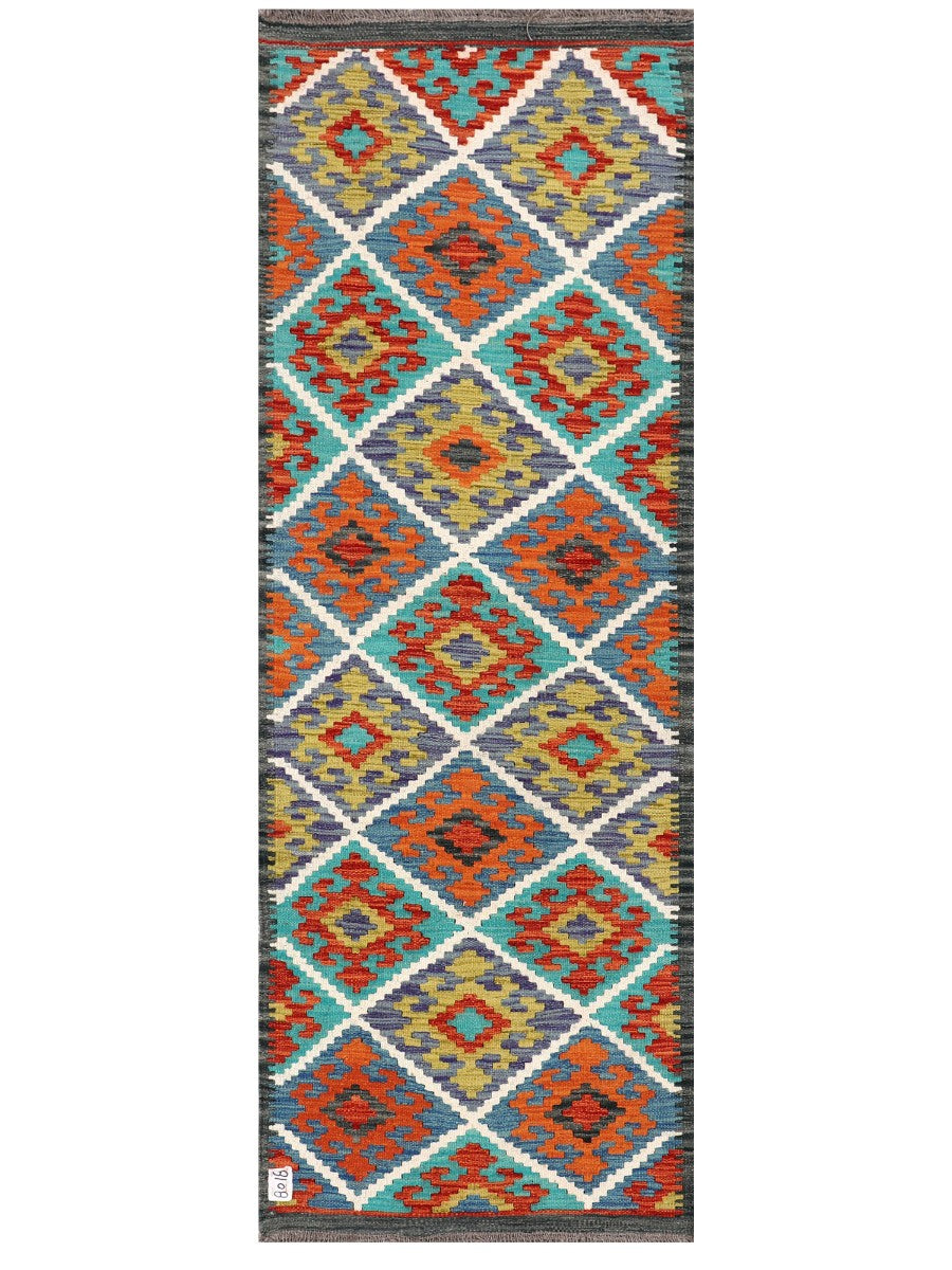 Maimana Afghanistan Kilim Rug - 198 x70 cm - Handmade