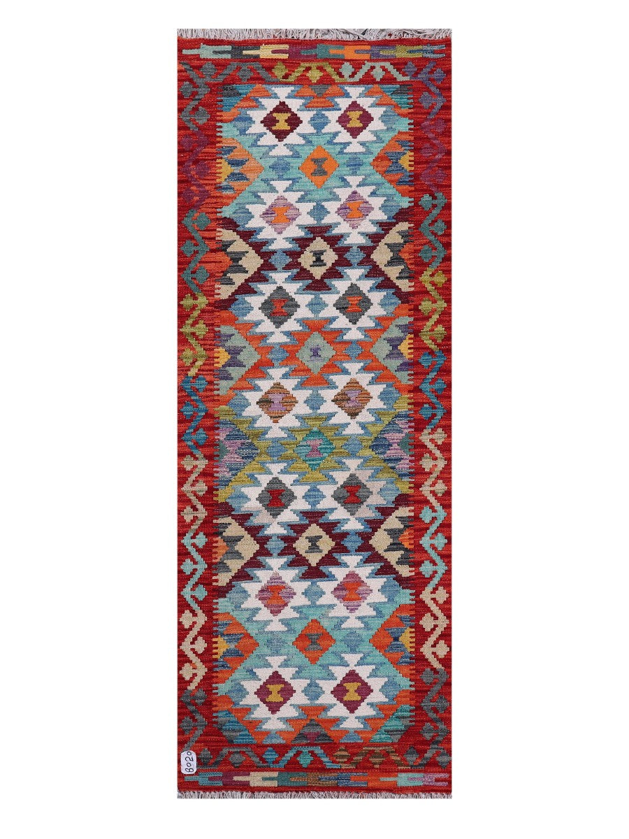 Maimana Afghanistan Kilim Rug - 196 x70 cm - Handmade