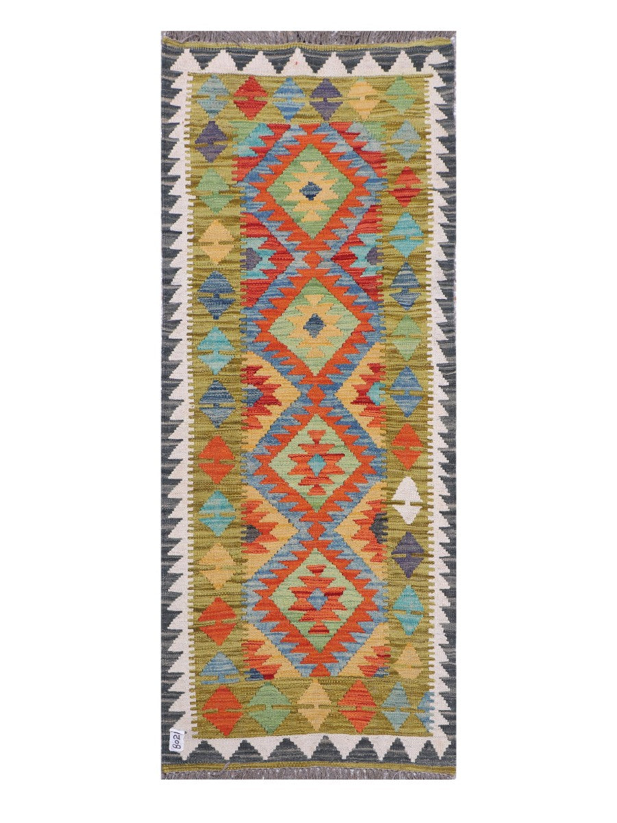 Maimana Afghanistan Kilim Rug - 195 x77 cm - Handmade