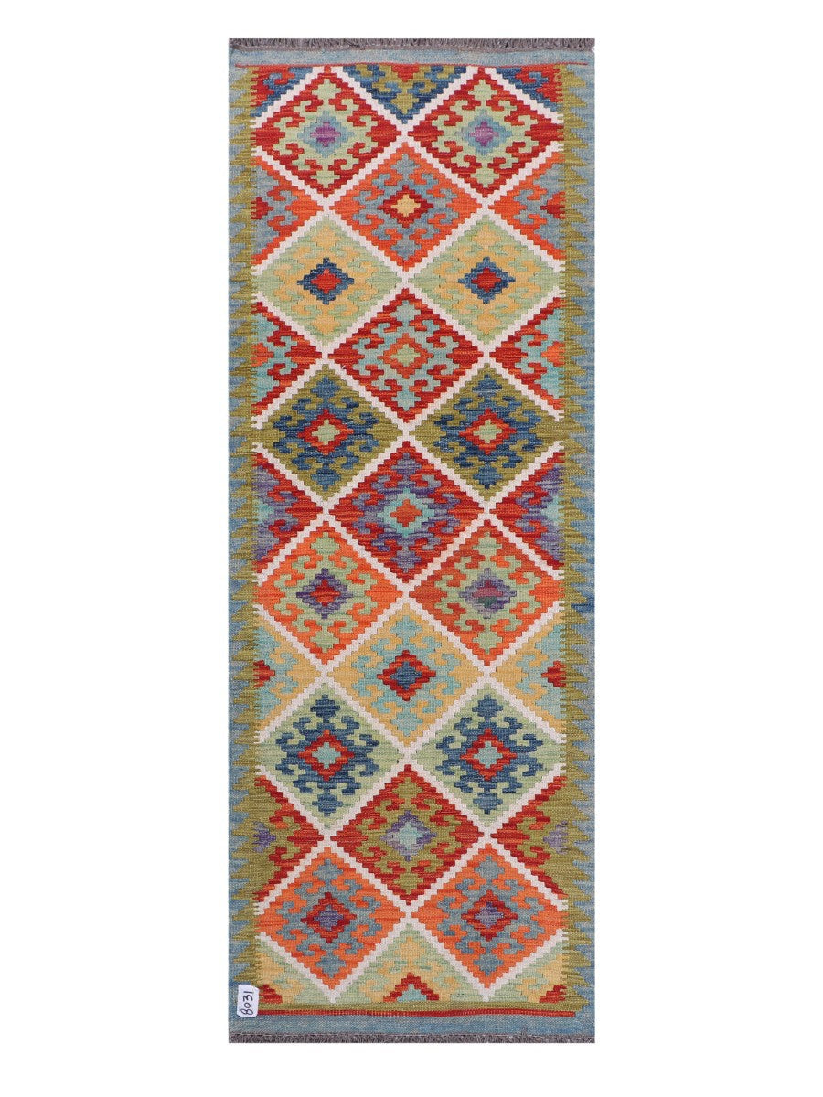 Maimana Afghanistan Kilim Rug - 200 x73 cm - Handmade