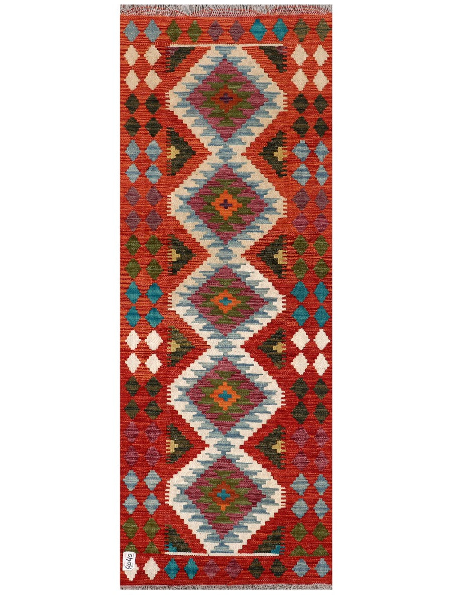 Maimana Afghanistan Kilim Rug - 190 x69 cm - Handmade