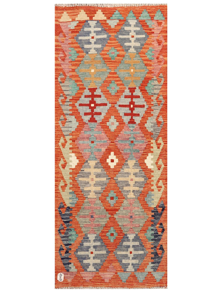 Maimana Afghanistan Kilim Rug - 192 x78 cm - Handmade