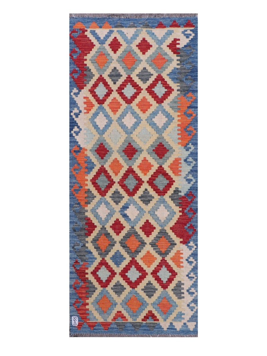 Maimana Afghanistan Kilim Rug - 199 x79 cm - Handmade