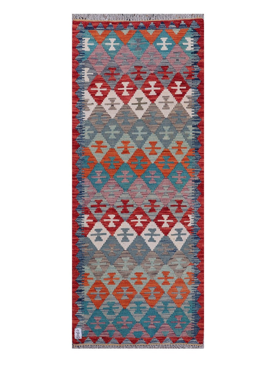 Maimana Afghanistan Kilim Rug - 185 x73 cm - Handmade