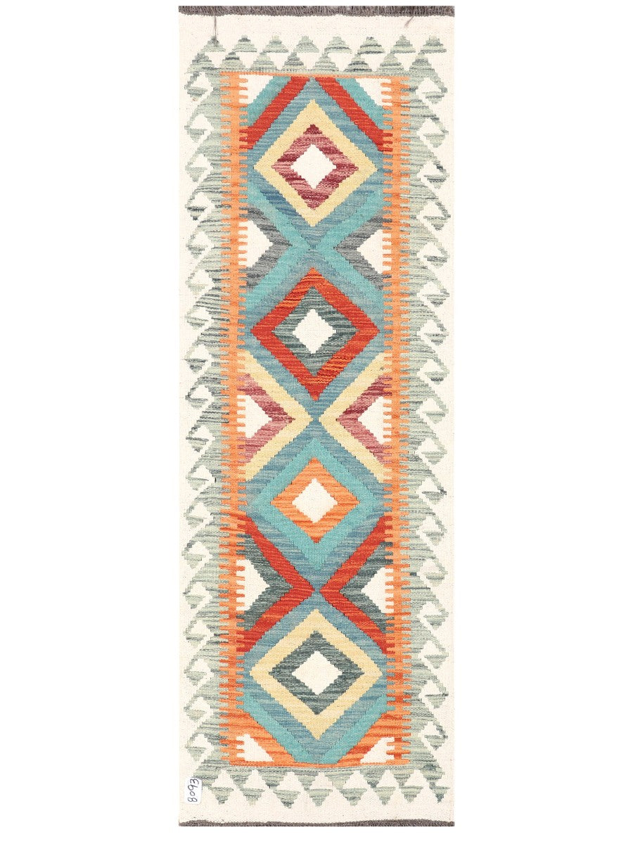 Maimana Afghanistan Kilim Rug - 190 x64 cm - Handmade