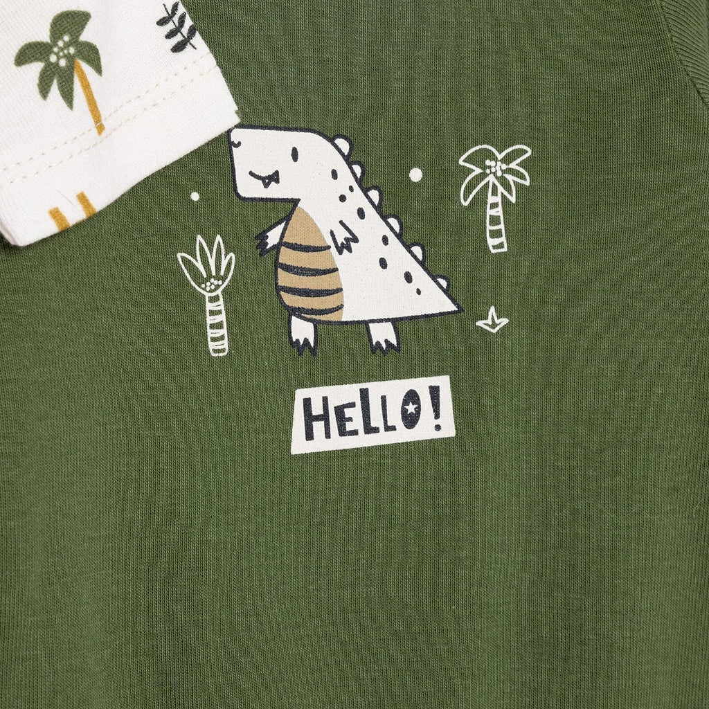 HelloBaby Long Sleeve Body 2 Pack - Khaki