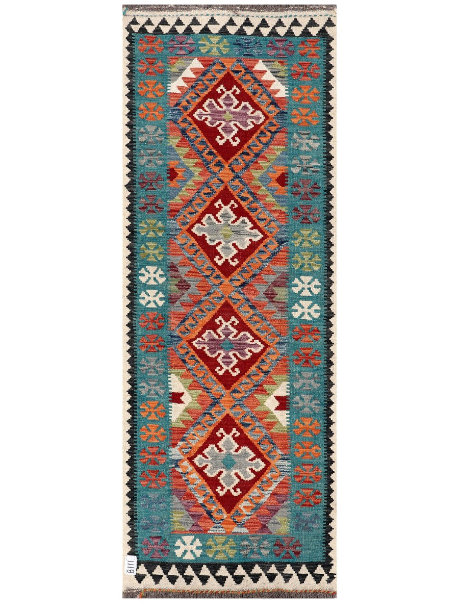 Maimana Afghanistan Kilim Rug - 191 x69 cm - Handmade