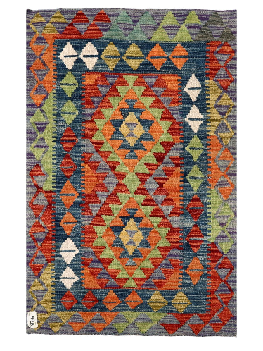 Maimana Afghanistan Kilim Rug - 125 x 79 cm - Handmade