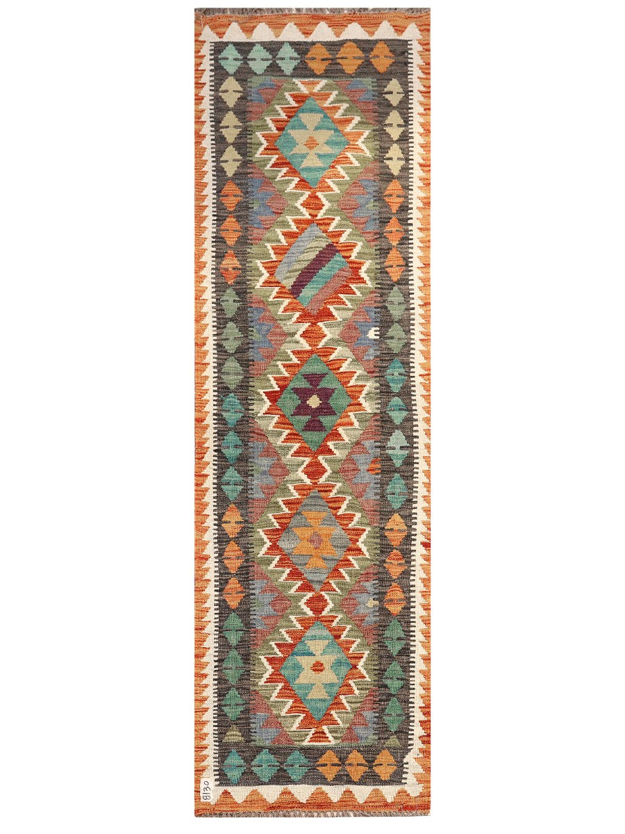 Maimana Afghanistan Kilim Rug - 207 x62 cm - Handmade