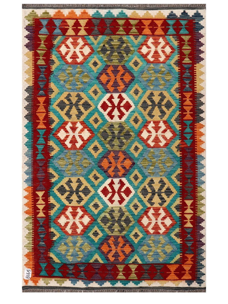 Maimana Afghanistan Kilim Rug - 163 x104 cm - Handmade