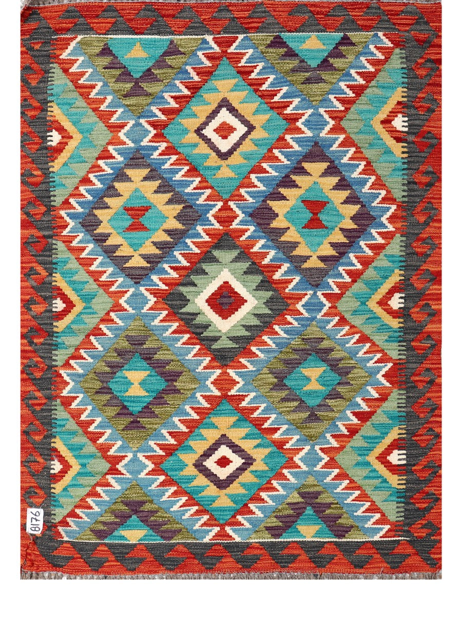 Maimana Afghanistan Kilim Rug - 144 x101 cm - Handmade