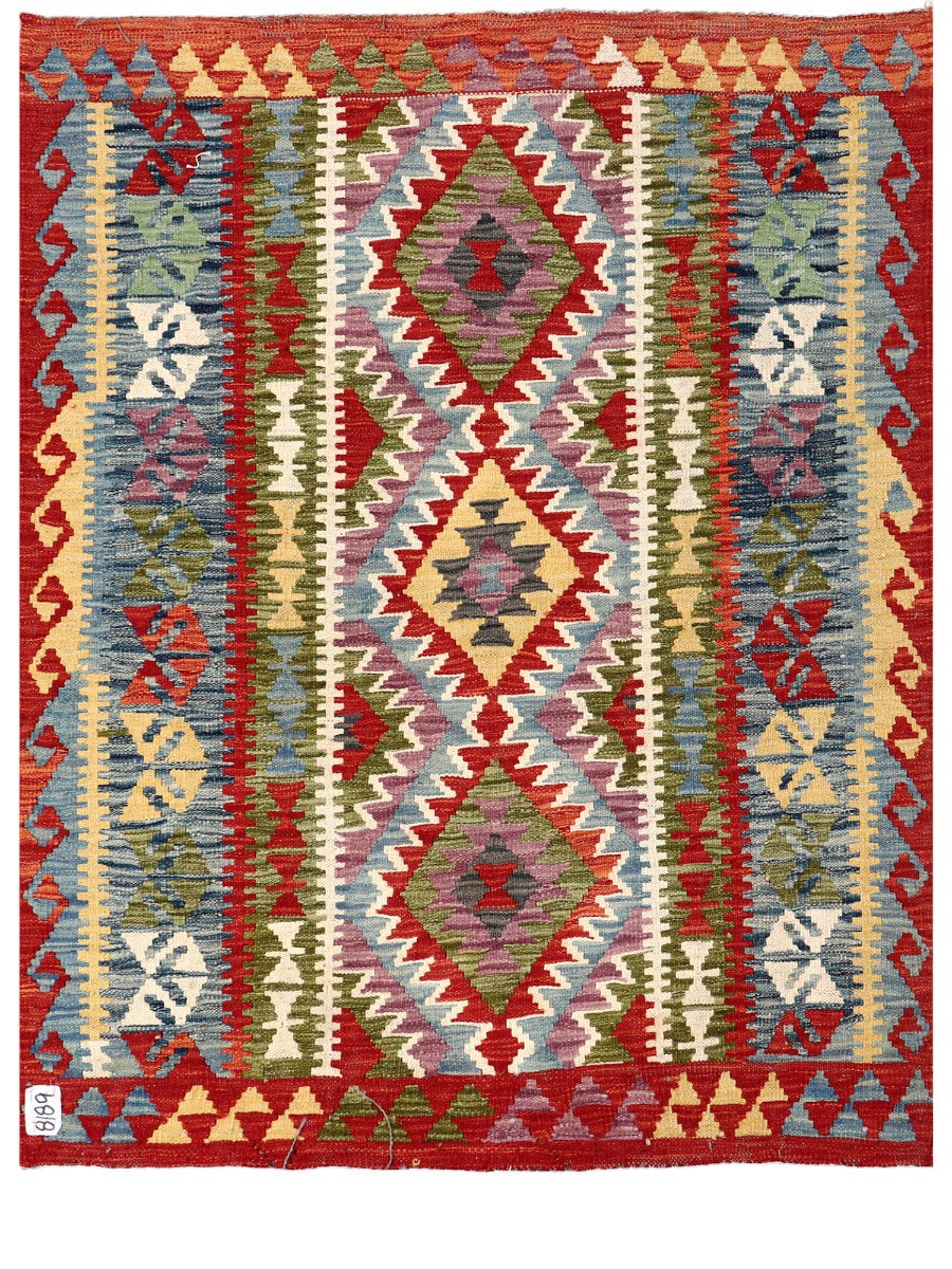 Maimana Afghanistan Kilim Rug - 140 x107 cm - Handmade